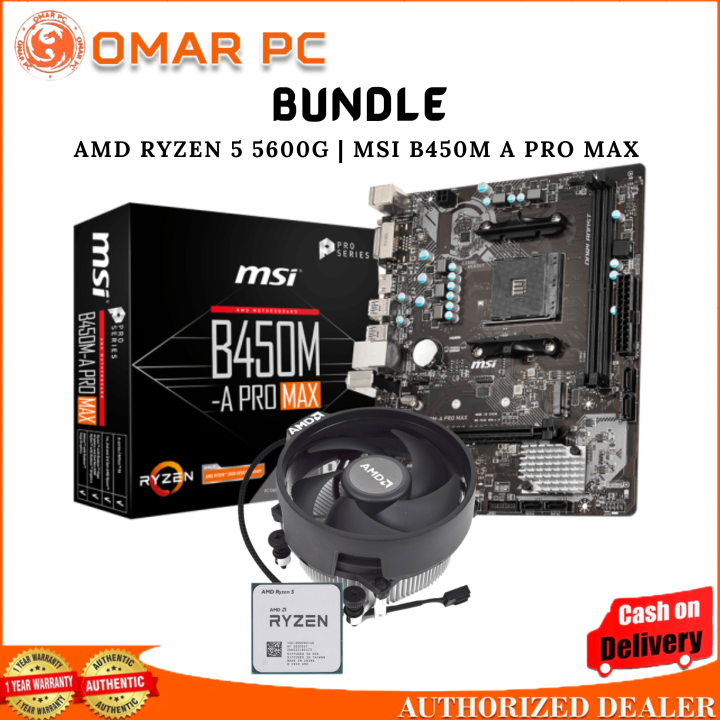 Amd Ryzen G Tray Type Msi B M A Pro Max Bundle Lazada Ph