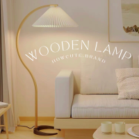 [PRE14วันค่ะ]??️MINIMAL WOODEN LAMP โคมไฟตั้งพื้นสไตล์มินิมมอล ดีไซน์ขาไม้ทรงโค้งฐานเหล็ก แต่งบ้านสวยมาก / HOME