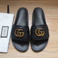 G.G Letter High Quality Mens Flat Slippers Outdoor Original Beach Sandals Mens Rubber Slippers