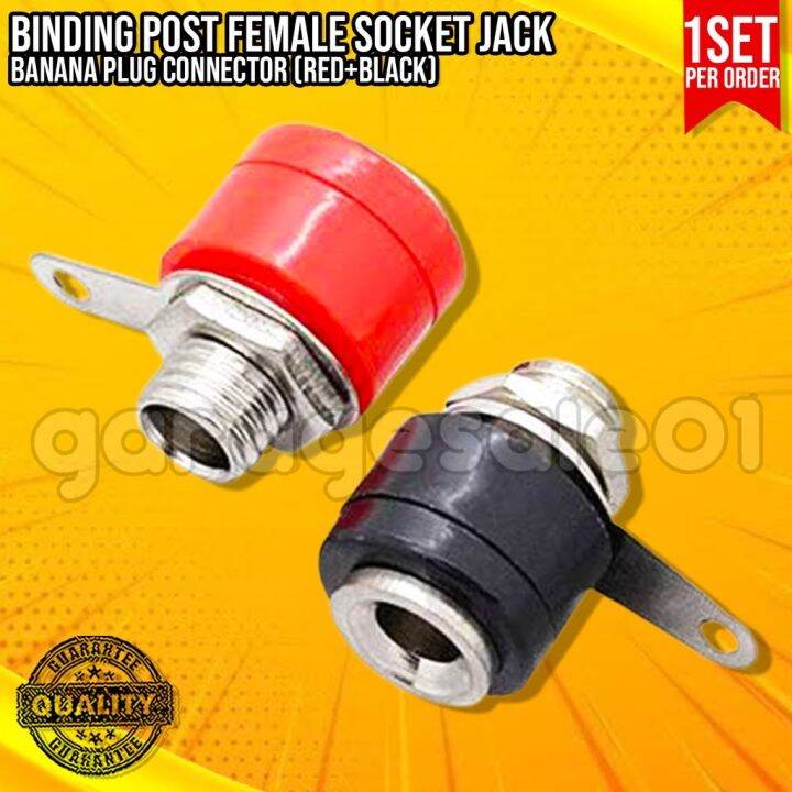 red+black Binding Post Female Socket Jack Banana Plug Connector Lazada PH