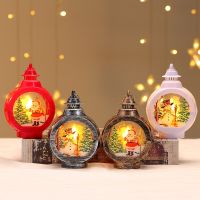 5 Pcs Christmas Decorations LED Candle Lights Snowman Wind Lantern Portable Ornaments Home Christma Party Decor