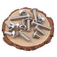 30Pcs M3 Stainless steel large flat head machine screw Phillips slot mushroom nail Length 4mm-8mm Nails Screws  Fasteners