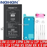 agapi NOHON Lithium Polymer Battery For iPhone 13 Mini 12 Pro MAX 11 XS 8 Plus X XR Replacement Bateria High Capacity Phone Batteries