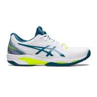 Asics รองเท้าเทนนิสผู้ชาย Solution Speed FF 2 | White/Restful Teal ( 1041A182-102 )