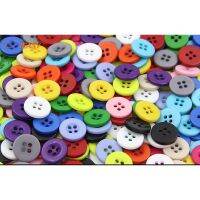 READY STOCK 100 Pcsset Resin Round Buttons Sewing DIY Scrapbooking Decals