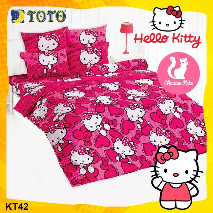 toto-ผ้านวม-ไม่รวมผ้าปูที่นอน-คิตตี้-hello-kitty-kt42-เลือกขนาดผ้านวม-โตโต้-ผ้าห่ม