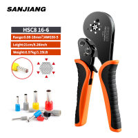 HSC8 16-6 Crimping Plier ชุดลวด Ferrule แขน Tubular Terminals Clamp เครื่องมือ0.08-16mm ² ลวด Crimper ไฟฟ้าในครัวเรือนชุด