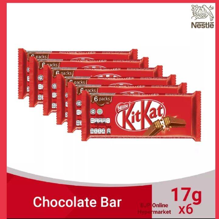 NESTLE KIT KAT CHOCOLATE BAR | BUNDLE OF 6 | 17 GRAMS | | Lazada PH