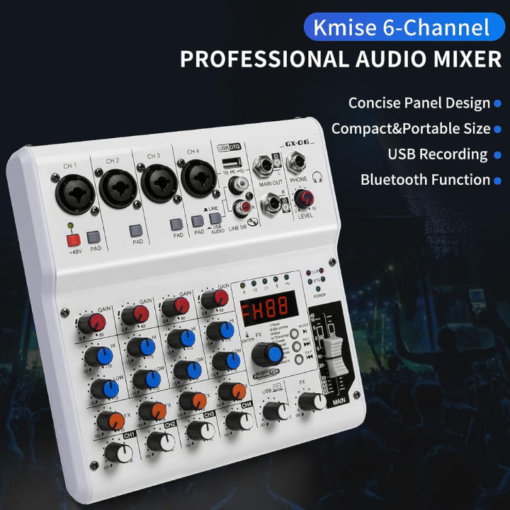 kmise-6-channel-audio-mixer-with-99-sound-effects-for-pc-portable-sound-mixing-console-with-bluetooth-usb-recording-input-for-live-streaming-podcasting-dj-show