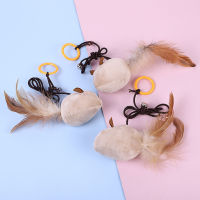 Cat Feather Toy ของเล่นแมวตลกแบบโต้ตอบพร้อมกระดิ่งสำหรับกิจกรรมในร่มและกลางแจ้ง