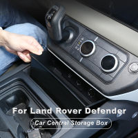 สำหรับ Land Rover Defender 90 110 2020-2021รถจัดแต่งทรงผม ABS สีดำรถ Central Storage Armrest กล่อง Auto อุปกรณ์ตกแต่ง