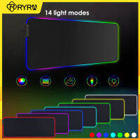 RYRA RGB Luminous Mouse Pad Office LED คีย์บอร์ดเมาส์ Pad อุปกรณ์เสริมคอมพิวเตอร์กันน้ำ Gamer เดสก์ท็อปขนาดใหญ่ Mousepad