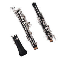 เครื่องดนตรีเป่าลมสไตล์นิกเกิลแบบมืออาชีพ Oboe C กุญแจแบบกึ่งอัตโนมัติอุปกรณ์เป่าลมไม้กับถุงมือขลุ่ยเคสหนังกระเป๋าใส่โน๊ตบุ๊คแบบพกพาผ้าทำความสะอาดไขควงขนาดเล็ก