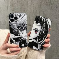 Anime Demon Slayer Kamado Tanjirou Nezuko Phone Case for IPhone 14 13 12 11 Pro X Xs Max XR 7 8 Plus Sketch Soft Silicon Cover