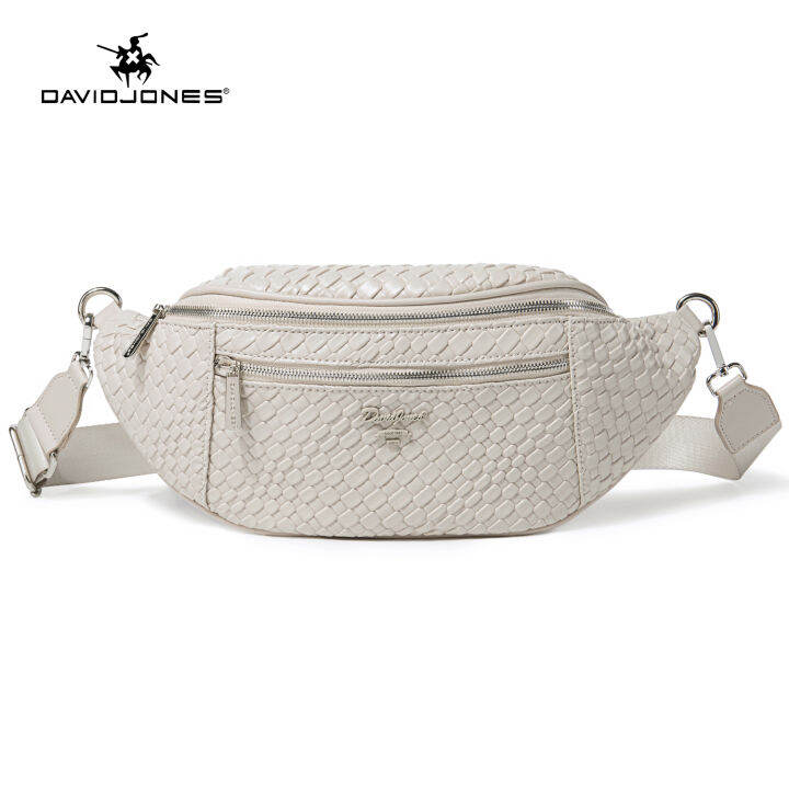 David Jones Paris women waist bag pu leather female fanny pack small lady belt bag Lazada PH