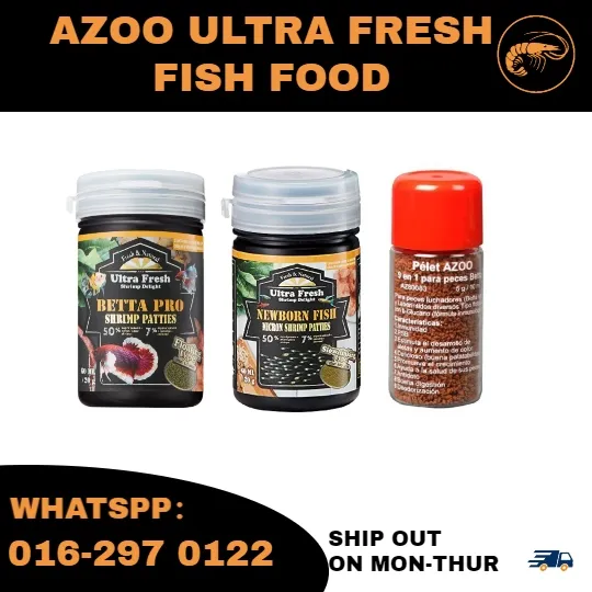 AZOO Ultra Fresh Fish Patties Fish Food 100 Allnature🐟Newborn Fish