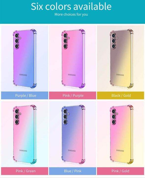 shine-electron-s23-fe-5g-เคสโทรศัพท์สำหรับ-samsung-galaxy-s23-s22-s23fe-พิเศษ-s21-s20-s10-s9ไล่ระดับสีใส-s8ถุงลมนิรภัย-tpu-ฝาครอบกันกระแทก