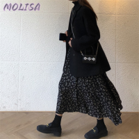 Molisa Fashion กระโปรง กระโปรงยีนส์ กระโปรงทรงเอ สบาย นุ่มนวล ทันสมัย คลาสสิค A93M0S6 41Z231011