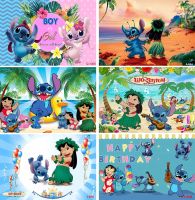 jfjg✔  Lilo and Theme Backdrops Birthday Supplies Photo Background for Decorations Baby Shower