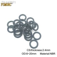 ▽♤▧  100/500pcs OD 6 7 8 9 10 11 12 13 14 15 16 17 18 19 20mm x 2.4mm Thickness Black NBR o ring seal Rubber Ring Gasket Mechanical