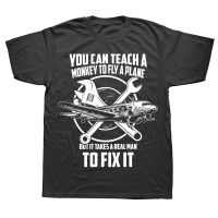 Novelty Awesome Airplane Mechanic Real Man Fix Plane Classic T Shirts Graphic Streetwear Short Sleeve Birthday Gifts T shirt XS-6XL