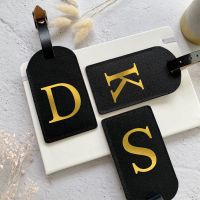 【DT】 hot  Initial Luggage Tags PU Leather for Suitcase Baggage Handbag Travel Bag Label Tag Suitcase Identify Labels with Privacy Cover