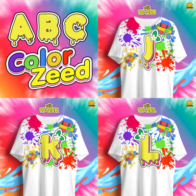เสื้อสงกรานต์ ABC Color Zeed เสื้อตัวอักษรรุ่น MAX (JKL)