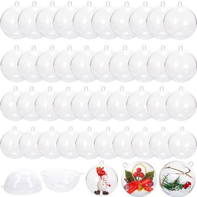 DIY Christmas Ornaments Personalized Christmas Decorations Transparent Christmas Baubles Clear Plastic Christmas Ornaments Fillable Christmas Tree Balls