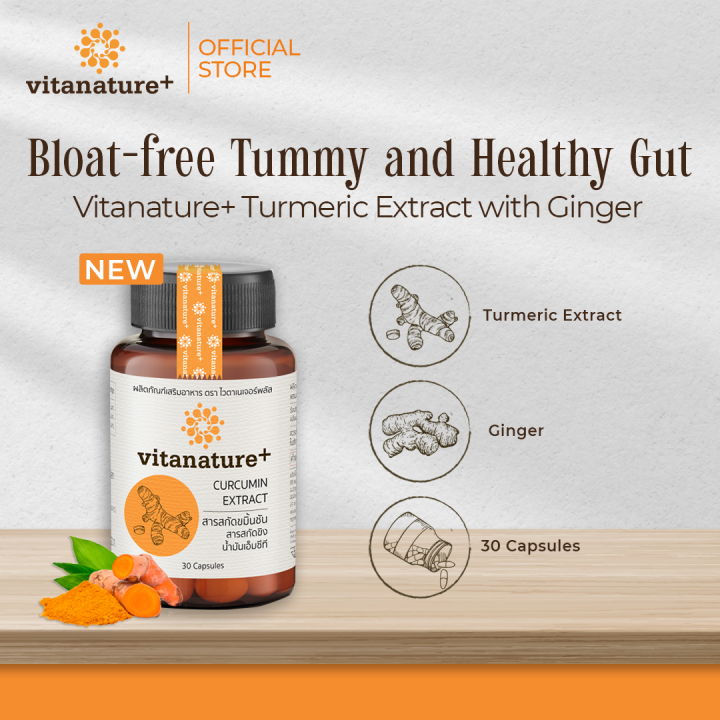 VITANATURE+ Curcumin Extract with Ginger Extract 30 Capsules [Turmeric