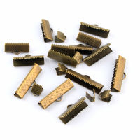 50pcs 6/8/10/13/16/20/25 มม.ฝาครอบ Clasps หนังริบบิ้น CRIMP End คลิปสำหรับเครื่องประดับทำสร้อยข้อมือสร้อยคอ DIY-GEIWH MALL