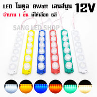 LED โมดูล 12V 6W เลนส์นูน (จำนวน 1ชิน)  มีให้เลือก 6สี  ไฟส่องเท้า ไฟส่องป้ายทะเบียน ไฟตกแต่งอเนกประสงค์ ไฟแต่งรถตุ๊กๆ