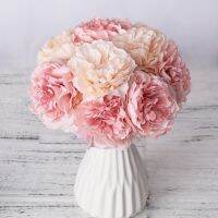 hotx【DT】 1 Bouquet 5 Heads Artificial Silk Flowers Fake Hydrangea for Wedding day