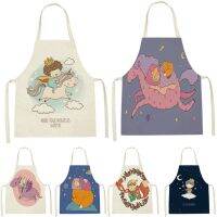 Animal Style Waterproof Apron Home Cooking Aprons Kids Cartoon unicorn Pattern Covers For Wedding Hotel Room Custom Bib Pinafore