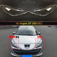 กรอบไฟหน้ารถยนต์สำหรับ Peugeot 207 2009 2010 2011 2012 2013เลนส์ไฟหน้าไฟหน้ารถยนต์ฝาครอบเปลือกอัตโนมัติ