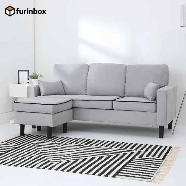 Furinbox โซฟาผ้า L-shape รุ่น LUTHER - มี 3 สีให้เลือก