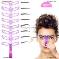 xingwendanp 8pcs DIY คิ้ว Shaper แต่งหน้าแม่แบบคิ้วแต่งตัว Shaping stencil Kit