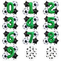 Helium Foil Globos Football Balloons Birthday Party Decorations Kids Boy Sports Balloon Digit Number Ball Soccer Party Supplies Balloons