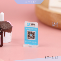 Tumato 1:6จำลองการชำระเงินขนาดเล็ก1:12บ้านตุ๊กตารหัส QR จำลองการชำระเงินซูเปอร์มาร์เก็ตการตกแต่งฉากอุปกรณ์บ้านตุ๊กตาของเล่น1ชิ้น