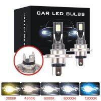 2Pcs H4 H7 Led Car Headlight H1 H3 H11 H16 9005 HB3 9006 HB4 H13 H6 H27 Mini Bulbs Auto Lights Fog Lamps COB Chips 6000K 12V 24V