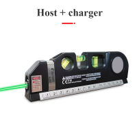 Green light Laser Level Vertical Horizontal 2 Lines Lasers Ruler Measure Tape Aligner Bubbles Black Balance Horizontal Ruler