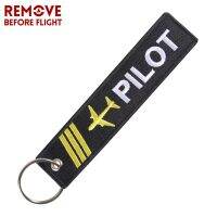 1PCS Pilot Keychains Jewelry Embroidery Remove Before Flight Pilot Key Chain For Aviation Gifts Key Tag Label Fashion Keyrings Key Chains