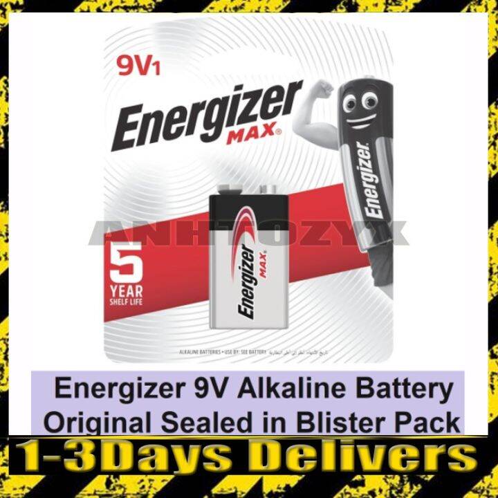 Energizer 9V Battery (1 pc) Energizer Max 9V Alkaline Batteries 522BP1