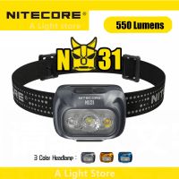 NITECORE ไฟฉายคาดศีรษะ NU31ไฟหน้าโลหะสปอตไลท์ตะเกียงสำหรับตั้งแคมป์ไฟฉายแบบคาดศีรษะทรงพลัง