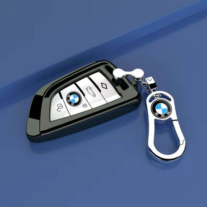 ychic-tpu-pc-bmw-key-key-cover-bmw-โลหะผสมพวงกุญแจ-ที่ใส่กุญแจ-พวงกุญแจแหวน-keyfob-เคสสำหรับ-bmw-5-series-530li-ใหม่-525-x1-x3-x3-x5-x6ซีรีส์-118i-ใบมีด730-740