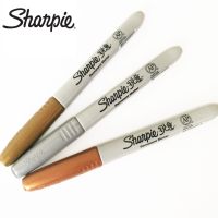 1pcs Sharpie Metal Marker 39100 Oily Unfaded Signature Marker Highlighter Silver Gold Copper Highlighters Markers