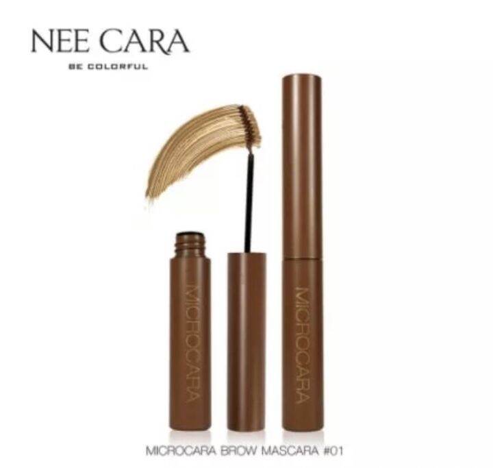 nee-cara-n608-นีคาร่า-มาสคาร่าปัดคิ้ว-หัวแปรงสลิมเรียวเล็ก-ปัดง่ายขึ้น-nee-cara-microcara-brow-mascara