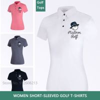 Female Slim Sports Tops Summer Quick-dry Golf Shirts Ladies Short-sleeved Blouse Elastic Snti-sweat Polo T-shirts Wear S-2XL