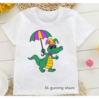 Cute Dinosaur Animal Print T-Shirt Girls/Boys Summer Tops Kids Clothes Harajuku Shirt Kawaii ChildrenS Clothing Tshirt