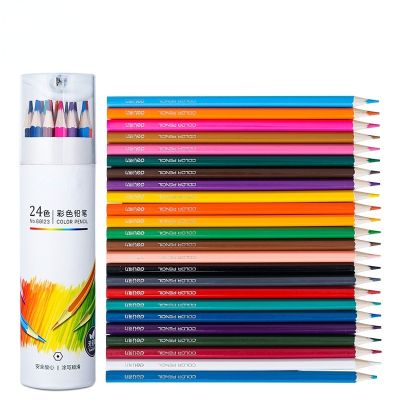 24/36/48 Hexagonal Colored Pencils Smooth Texture And Delicate Water-Soluble Student Oily Sketch Diffuse Coloring Pen Set