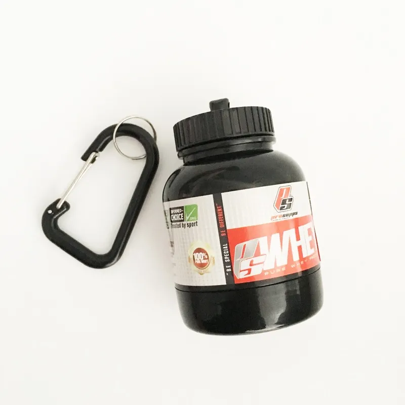 Protein Powder Container Pill Organizer Keychain Sport Nutrition Water  Bottle